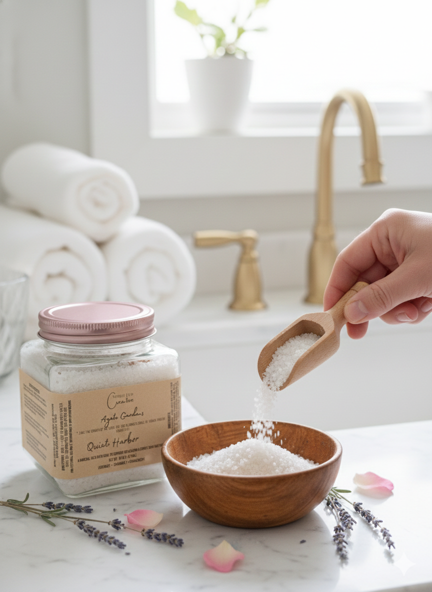 Agate Gardens Bath Soak | Mineral Bath Soak with Essential Oils (16 oz)