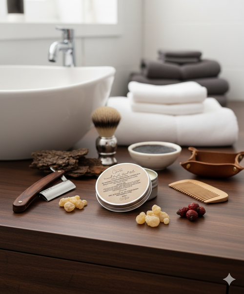Ironwood Depths beard balm 2 oz with shea butter and grounding essential oils | Small batch, Michigan made

