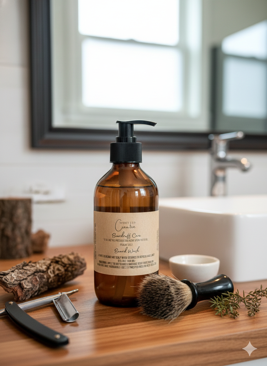 Beardruff Care Beard Wash (8 oz) | Targeted Beard Wash for Dry, Flaky Beards