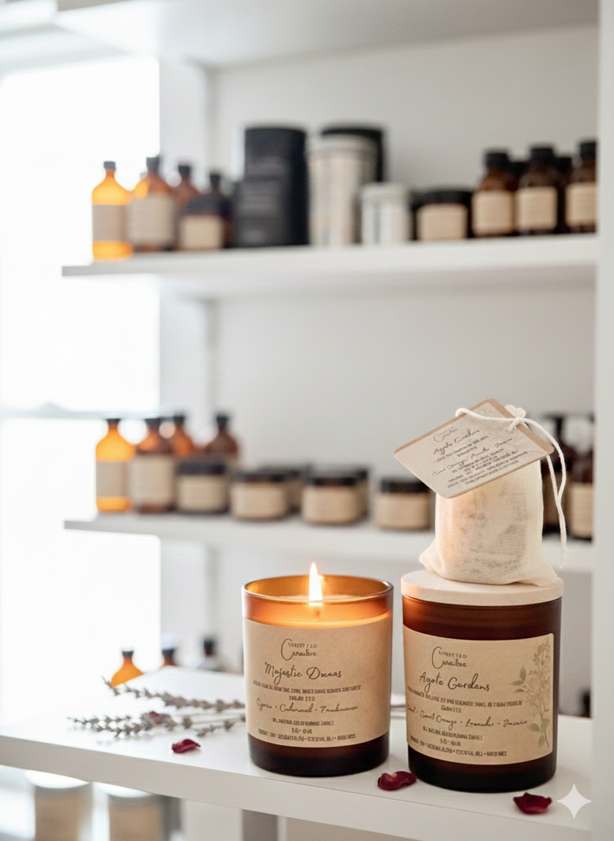 Agate Gardens Candle | Hand-Poured Coconut Soy Beeswax Candle