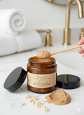 Honeyfield Rest gentle face scrub 4 oz with natural botanicals and honey for soft glowing skin | Small batch, Michigan made
