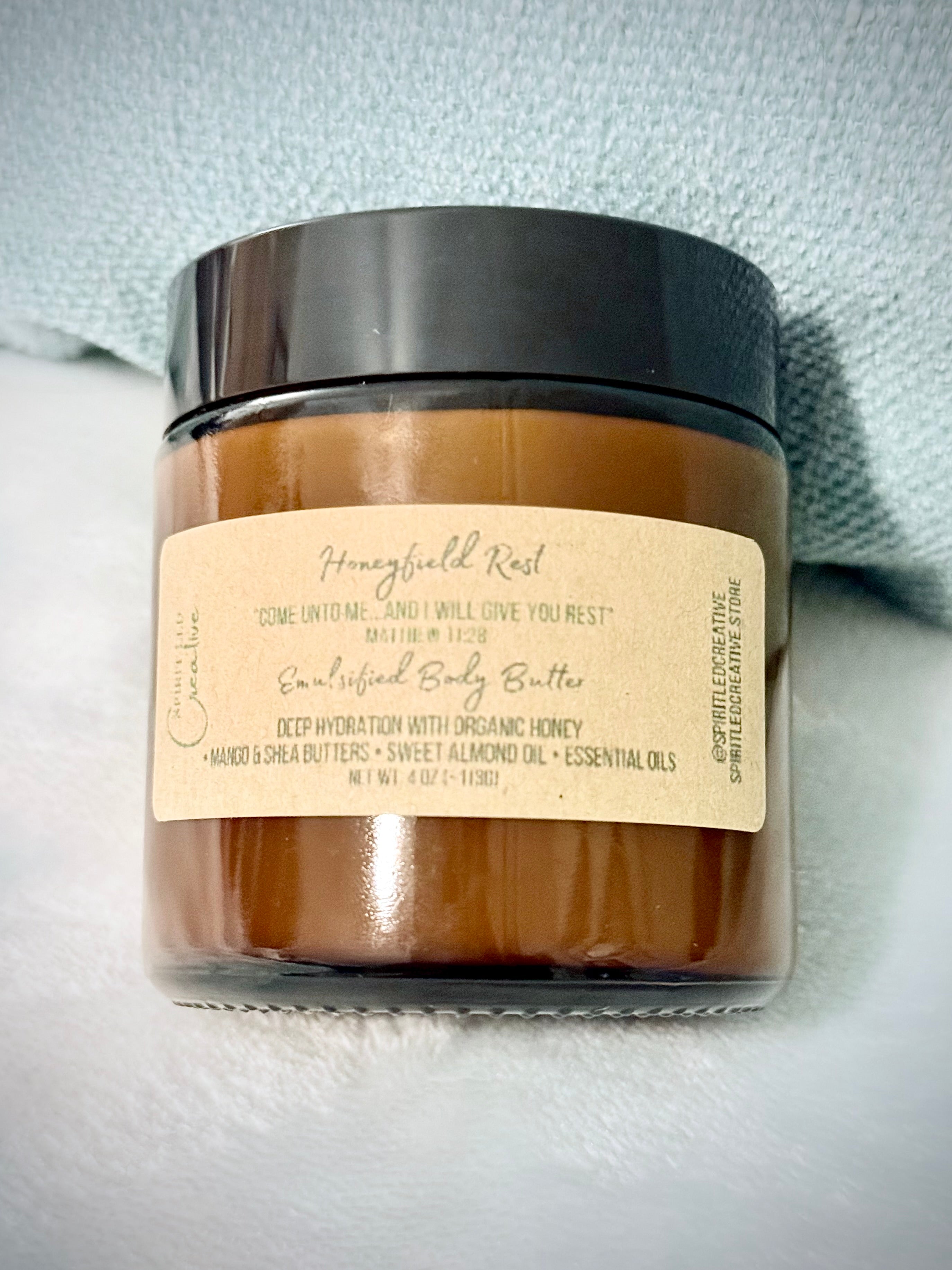 Honeyfield Rest Emulsified Body Butter (8 oz) | Deeply Nourishing Botanical Moisturizer