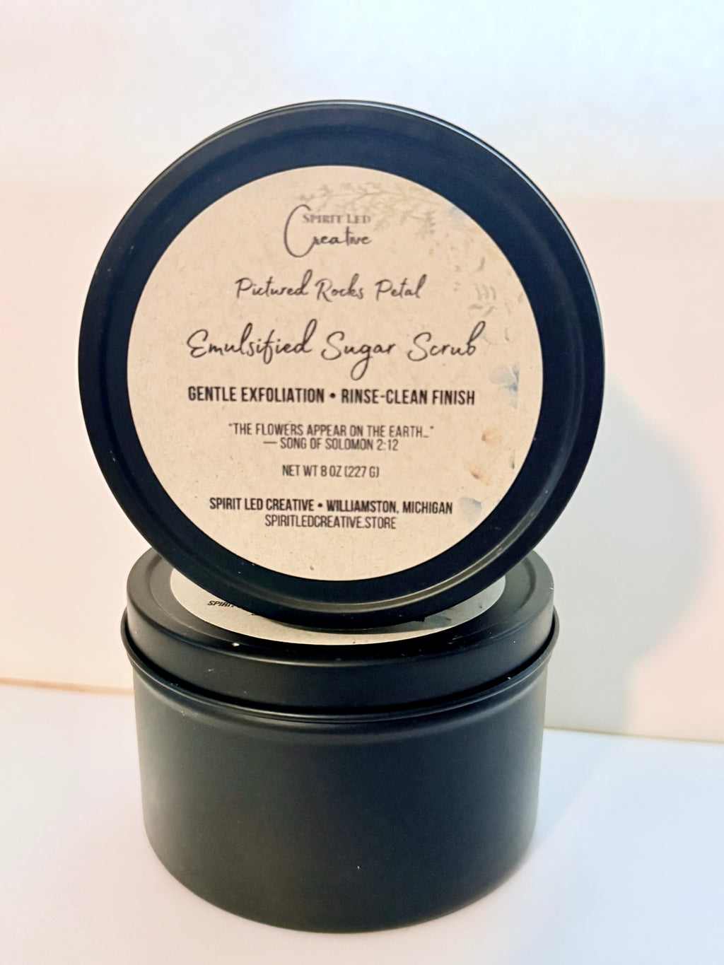 Pictured Rocks Petal Emulsified Sugar Scrub | Gentle Exfoliating Body Scrub | Rinse-Clean Botanical Skincare