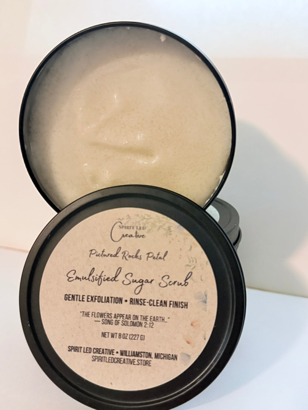Pictured Rocks Petal Emulsified Sugar Scrub | Gentle Exfoliating Body Scrub | Rinse-Clean Botanical Skincare