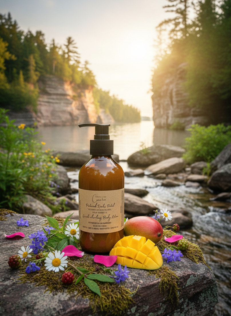 Pictured Rocks Petal Aromatherapy Body Lotion (8 oz) | Bright Botanical Moisturizer