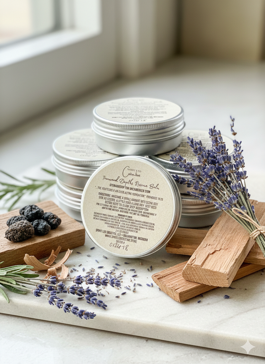 Natural rescue balm tin Ironwood Depths Spirit Led Creative Michigan made