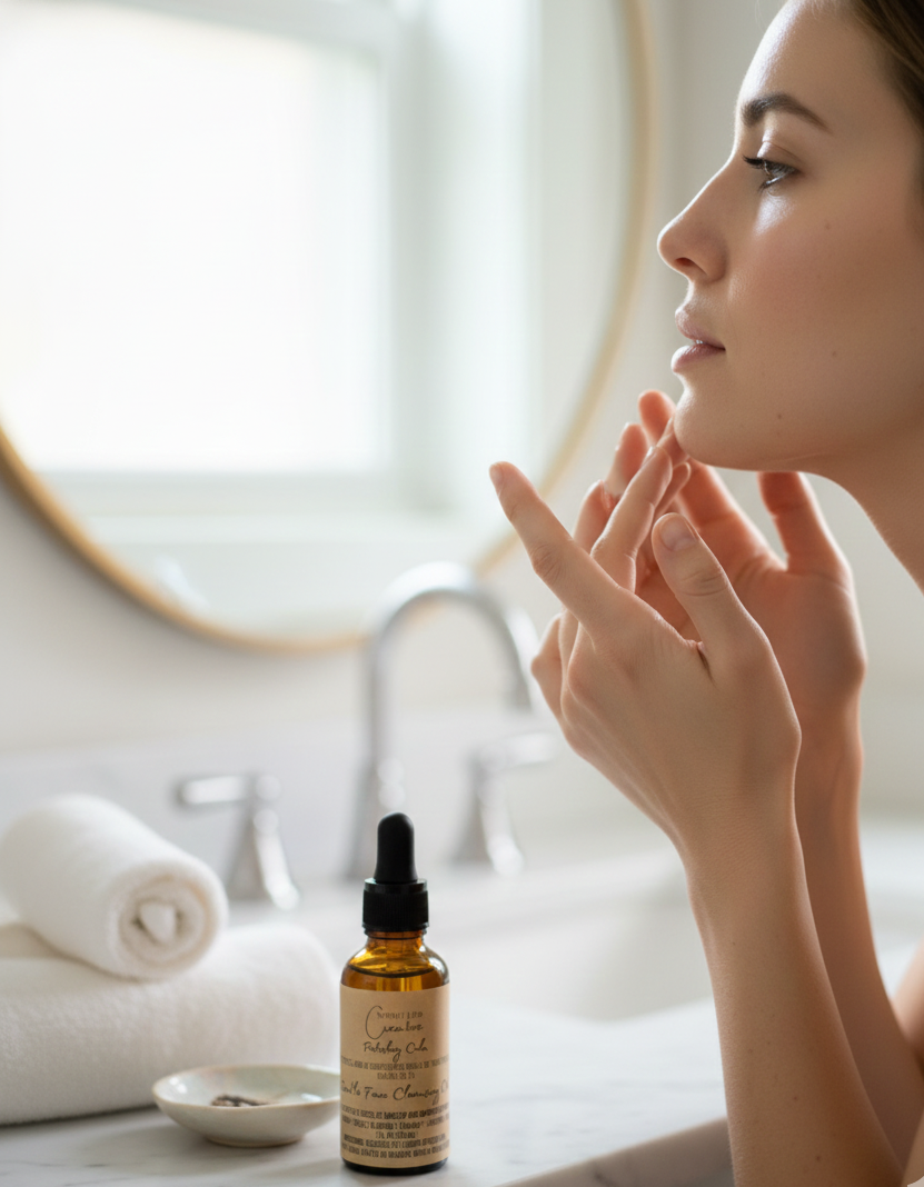 Petoskey Calm Gentle Face Cleansing Oil (1 oz) | Botanical Makeup Remover